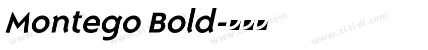 Montego Bold字体转换